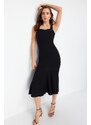 Trendyol Black Skirt Flounce Midi Woven Dress