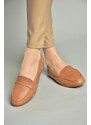 Fox Shoes S291070003 Camel Genuine Leather Flat Flat Shoe