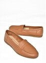 Fox Shoes S291070003 Camel Genuine Leather Flat Flat Shoe