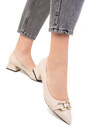 Soho Women's Beige Classic Heeled Shoes 18863