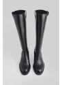 Marjin Women's Calf-length Closed Daily Boots Overas Black