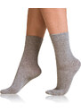 Bellinda COTTON COMFORT SOCKS - Women's cotton socks with comfortable hem - gray highlights