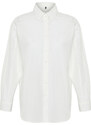 Trendyol Ecru Lace Detail Oversize/Wide Fit Shirt