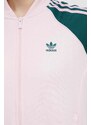 Mikina adidas Originals dámská, růžová barva, vzorovaná, IM9821