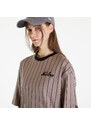 New Era Pinstripe Oversized T-Shirt UNISEX Ash Brown/ Black