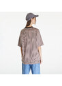 New Era Pinstripe Oversized T-Shirt UNISEX Ash Brown/ Black