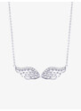 Stříbrný náhrdelník Angel Wings, andělská křídla s kubickou zirkonií Preciosa