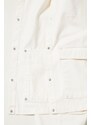 Džínová bunda Puma dámská, béžová barva, přechodná, oversize, 623697