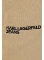 Tepláky Karl Lagerfeld Jeans béžová barva, s aplikací