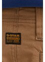 Bavlněné kalhoty G-Star Raw béžová barva, jednoduché