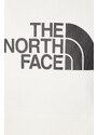 Bavlněná mikina The North Face W Light Drew Peak Hoodie dámská, béžová barva, s kapucí, s potiskem, NF0A3RZ4QLI1