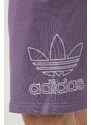 Bavlněné šortky adidas Originals fialová barva, IR8003