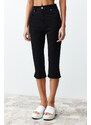 Trendyol Black High Waist Slim Fit Capri Jean