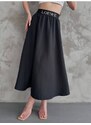 BİKELİFE Black Elastic Waist Parachute Skirt