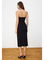 Trendyol Black Fitted Slit Maxi Woven Dress