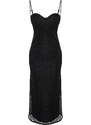 Trendyol Black Covered Lace Detailed Knitted Dress