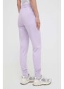 Kalhoty Armani Exchange dámské, fialová barva, hladké, 8NYPFX YJ68Z NOS
