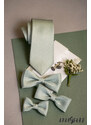 Avantgard Světle zelená luxusní pánská kravata s jemnými tečkami