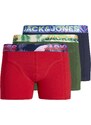 JACK & JONES Boxerky 'PAW' marine modrá / olivová / pink / červená