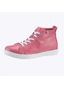 Andrea Conti Kotníkové šněrovací boty z hovězí kůže nappa, růžové