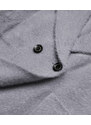 MADE IN ITALY Krátký šedý přehoz přes oblečení typu alpaka (CJ65)
