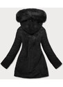 MHM Teplá černá oboustranná dámská zimní bunda (W610)