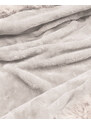 S'WEST Černo-ecru dámská džínová bunda s kožešinovou podšívkou (B8068-1046)