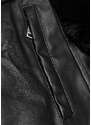 J.STYLE Zateplená černá bunda ramoneska s kapucí (11Z8059)