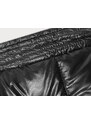 MELYA MELODY Černo-béžová hrubší oboustranná dámská zimní bunda (V768G)