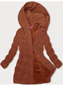 LHD Zimní bunda v cihlové barvě s kapucí (2M-023)