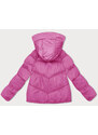 růžová volná dámská bunda s kapucí model 18934608 - Miss TiTi
