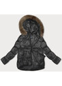 S'WEST Černá dámská zimní bunda s kapucí (B8205-1)