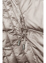 S'WEST Vypasovaná dlouhá zimní bunda S´WEST v barvě cappuccino (B8201-12)