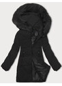 Černá dámská zimní bunda J Style s kapucí (16M9099-392)
