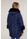 Monnari Kabáty Dámský kabát s aplikací Navy Blue