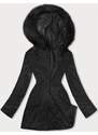 Z-DESIGN Černá oboustranná dámská bunda prošívaná-kožíšek (H-897-01)