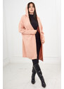 K-Fashion Kardigan s kapucí tmavě pudrově růžová
