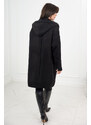 K-Fashion Kardigan s kapucí černý