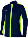 Pánská fotbalová mikina Academy 23 M DR1681-452 Tmavě modrá s neon žlutá - Nike