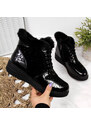 Kožené zateplené boty Rieker W 93312 černé