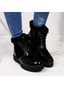 Kožené zateplené boty Rieker W 93312 černé