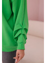 K-Fashion Bavlněná halenka s mašlí jasně zelená