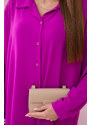 K-Fashion Dlouhá košile s viskózou tmavě fialová