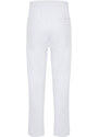 Trendyol White Oversize/Wide-Fit Embroidered Sweatpants