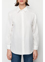 Trendyol Ecru Lace Detail Oversize/Wide Fit Shirt