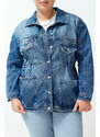 Trendyol Curve Blue Oversize Denim Jacket