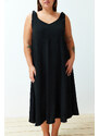 Trendyol Curve Black Oversize Woven Dress