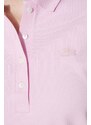 Polo tričko Lacoste růžová barva