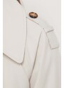 Trench kabát Abercrombie & Fitch dámský, béžová barva, přechodný, oversize