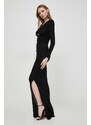 Šaty Elisabetta Franchi černá barva, maxi, AB52942E2